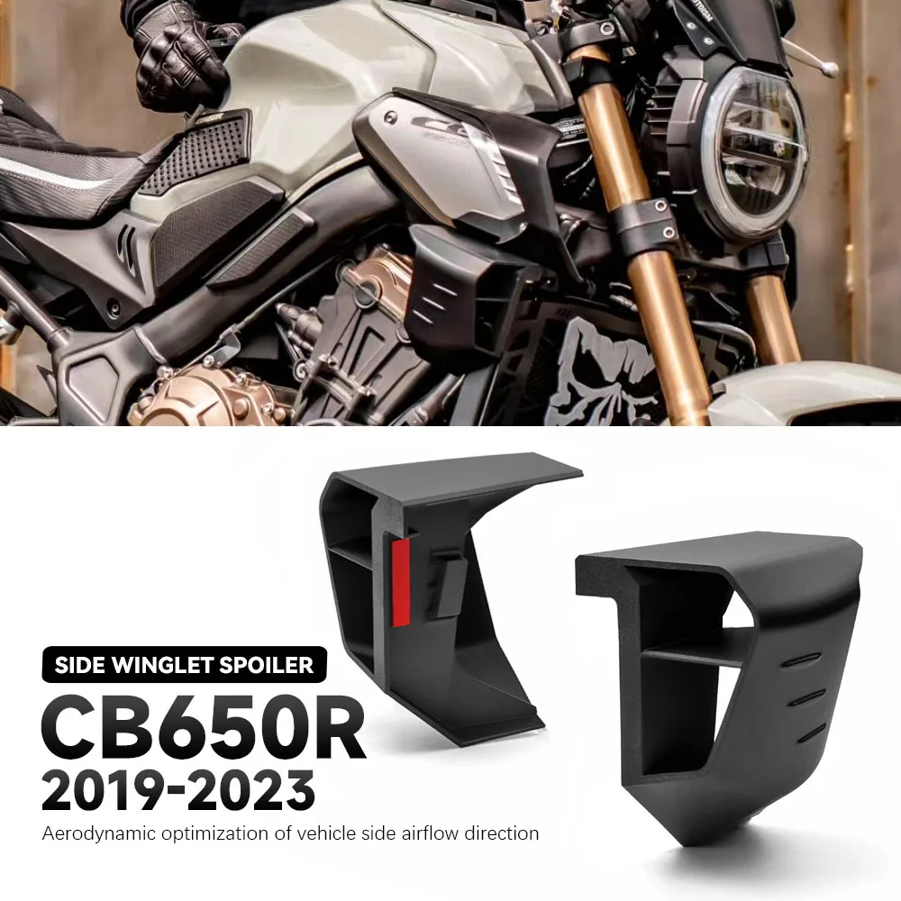 Motorcycles Upgrade Appearance Side Winglets Spoiler Fairing Decorative Fixed Wing Aero Downforce Kit For Honda CB650R 2019-2023