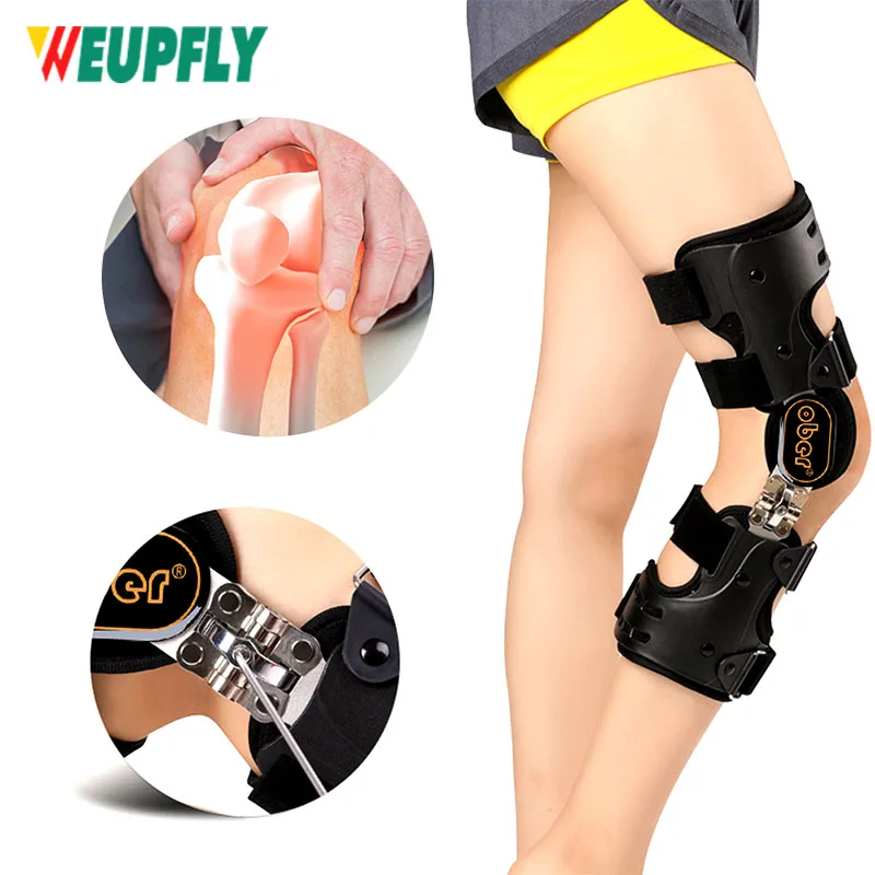 

Hinged Knee Brace Immobilizer Brace Leg Braces Orthopedic Patella Knee Support Orthosis,Adjustable for Left Leg Right Leg