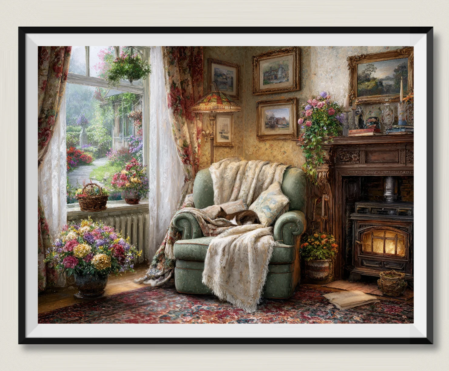 

A Quiet Living Room - Needlework for embroidery DIY DMC High Quality - Counted Cross Stitch Kits 14 ct Oil painting