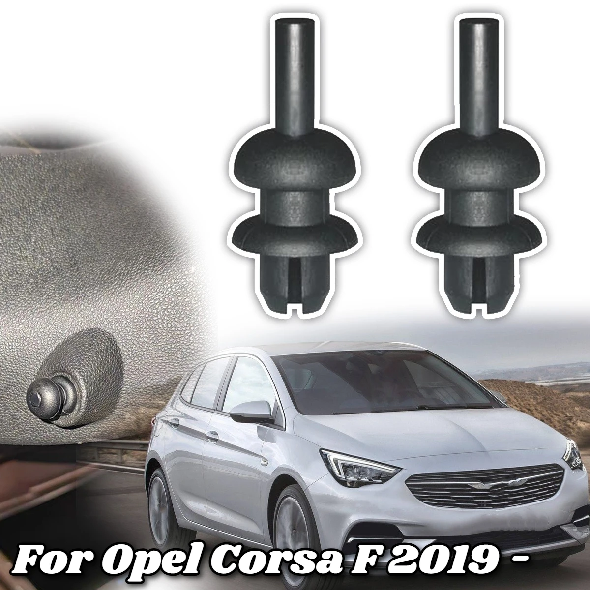 2pcs For Rear Boot Parcel Shelf Cord Strap Clips Mounting Hook Bracket 7903077159 Car Accessories Parts For Opel Corsa F 2019 -