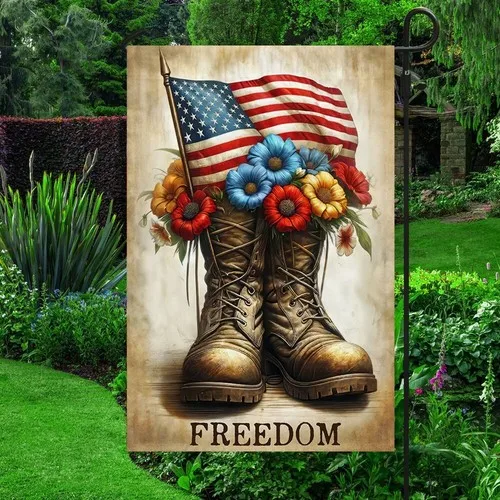 Freedom 4th Of July Boots Memorial Day Veteran Flag Graden Flag XXH LLP LLX uui