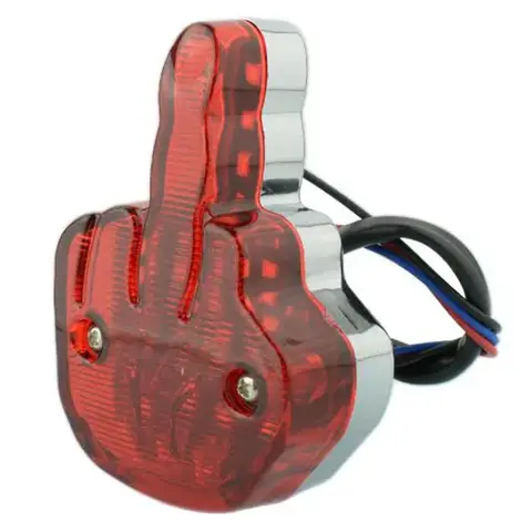 12V LED Motorcycle Taillight Rear Brake Lamp Unique Middle Finger Styling Fits for Yamaha