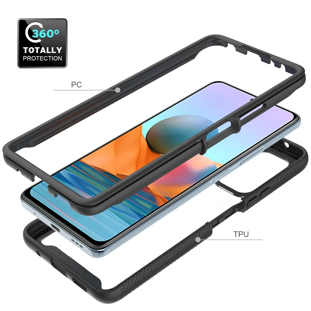 Hybrid TPU/PC Sky Case For Xiaomi Redmi Note 10 Pro Note10 Poco M5s Fundas Capa Two Layer Armor Shockproof Shell Phone Cover