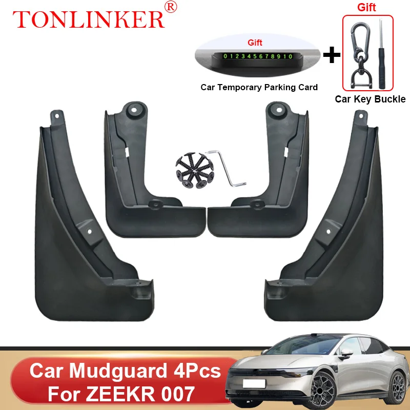 

TONLINKER Car Mudguard For Zeekr 007 Sedan 2023 2024- Mudguards Splash Guards Front Rear Fender Mudflaps Accessories