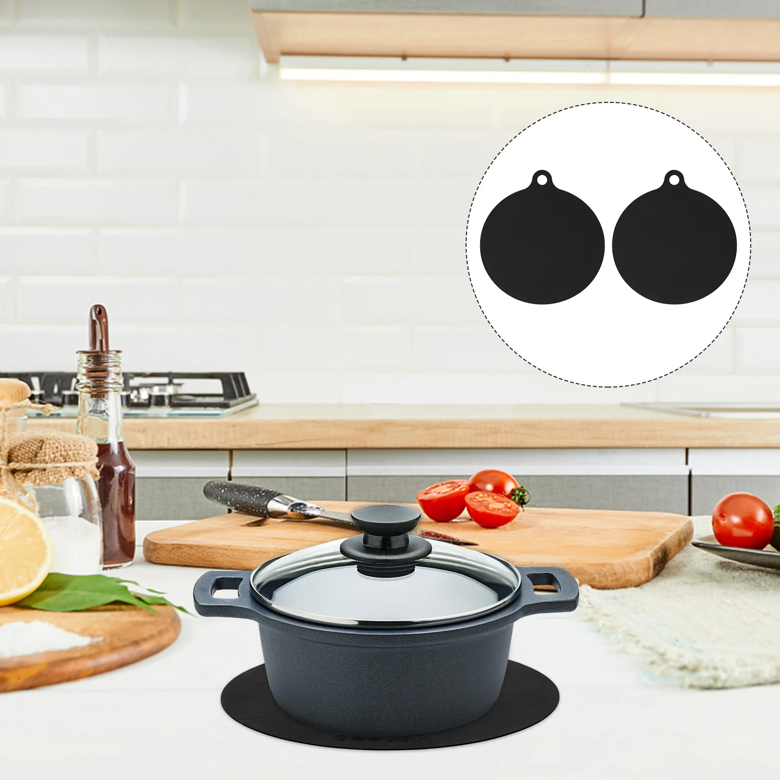 

2pcs Silicone Placemat Non-Stick Baking Mat For Air Fryer Oven Microwave Dishwasher Safe Reusable Kitchen Mat Heat Resistant Pad