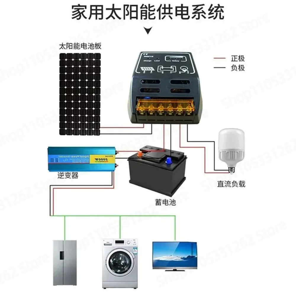 Solar controller 12V 24V automatic universal solar panel home street light photovoltaic charging