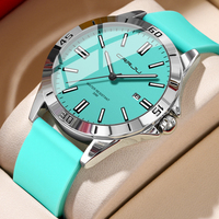 CRRJU 5025 Mens Watches Silicone Strap Light Casual Male Quartz Sports Wristwatch Luxury Waterproof Date Clock montres hommes