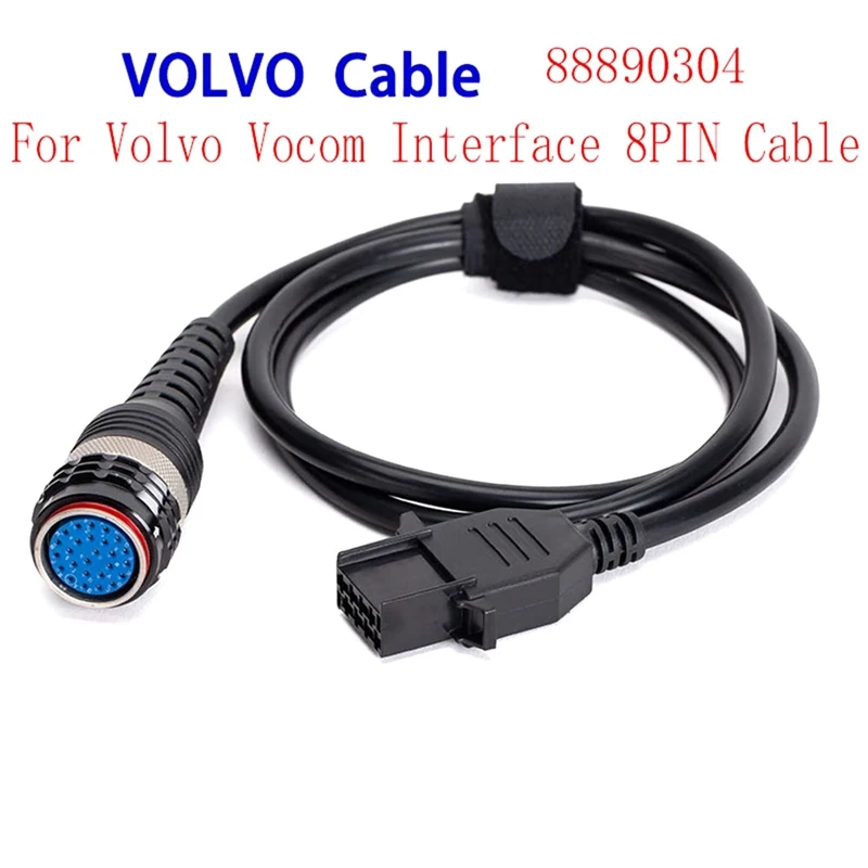 สายวินิจฉัยหลักสำหรับ OBD2เครื่องมือวินิจฉัยสายเคเบิลสำหรับ Volvo vocom Interface สาย8PIN 88890304