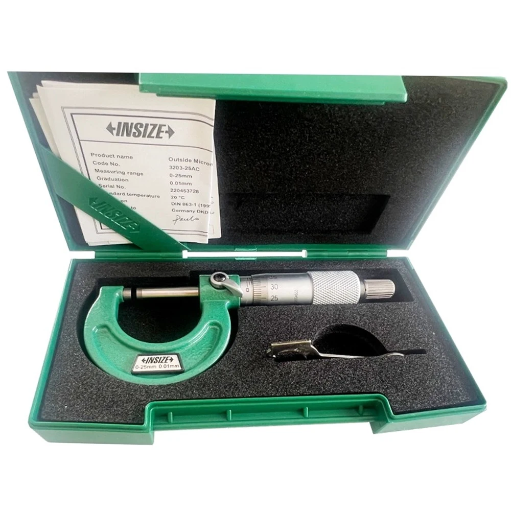 Insize graduation 0.01mm  Outside Micrometers,0-25/25-50/50-75/75-100mm measuring instrument