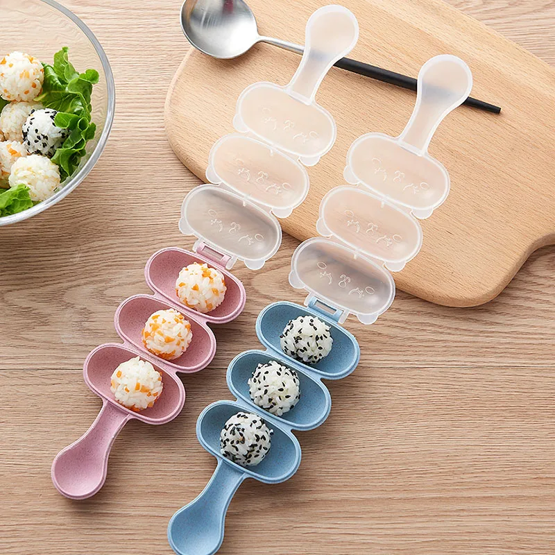 

Creativity Rice Ball Molds Sushi Mold Maker DIY Sushi Maker Onigiri Rice Mold Kitchen Sushi Making Tools Bento Accessories