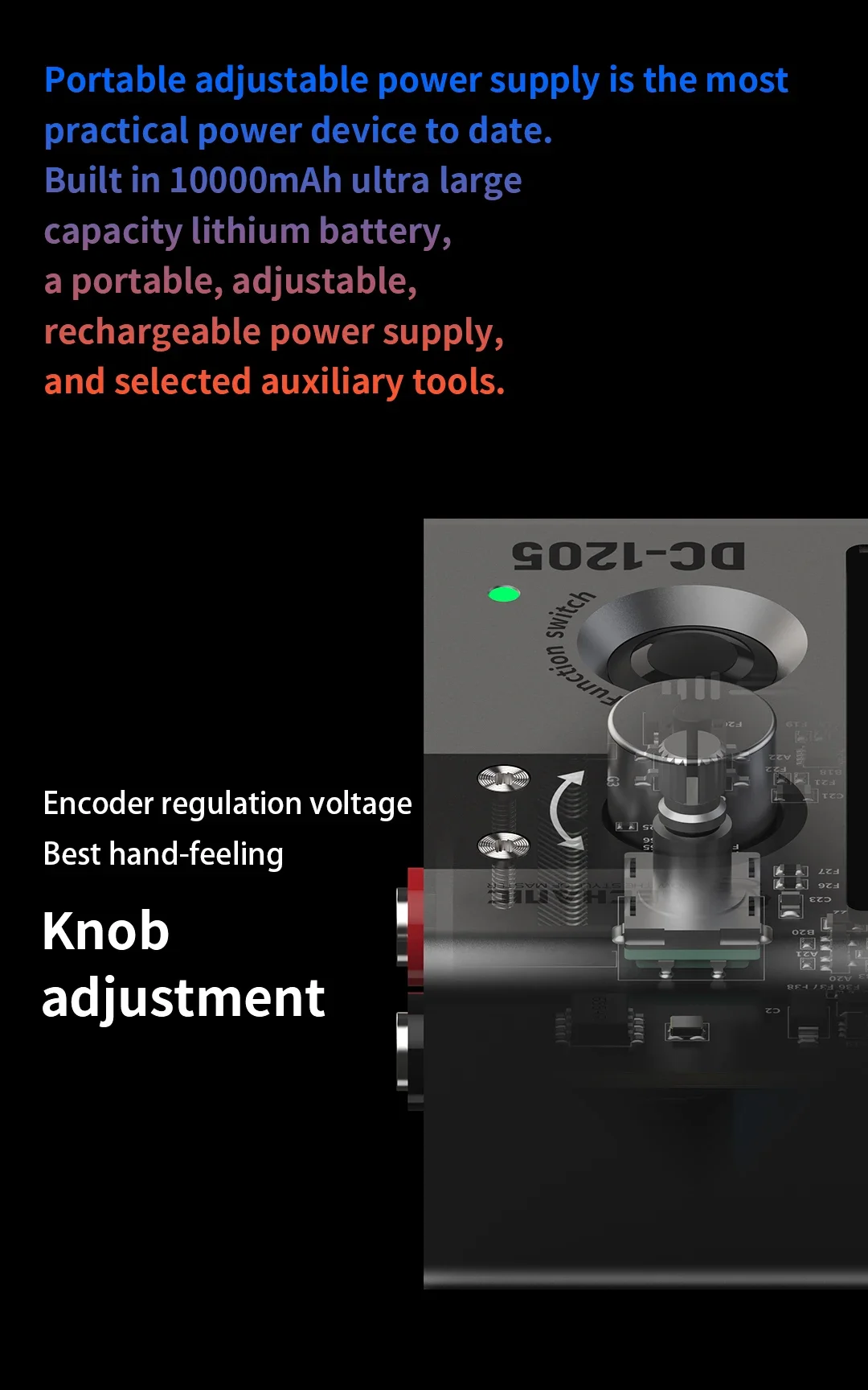 Mechanic Power Box2.0 Testador de fonte de alimentação com display digital inteligente para reparo de celular Ferramenta de detecção de corrente e tensão