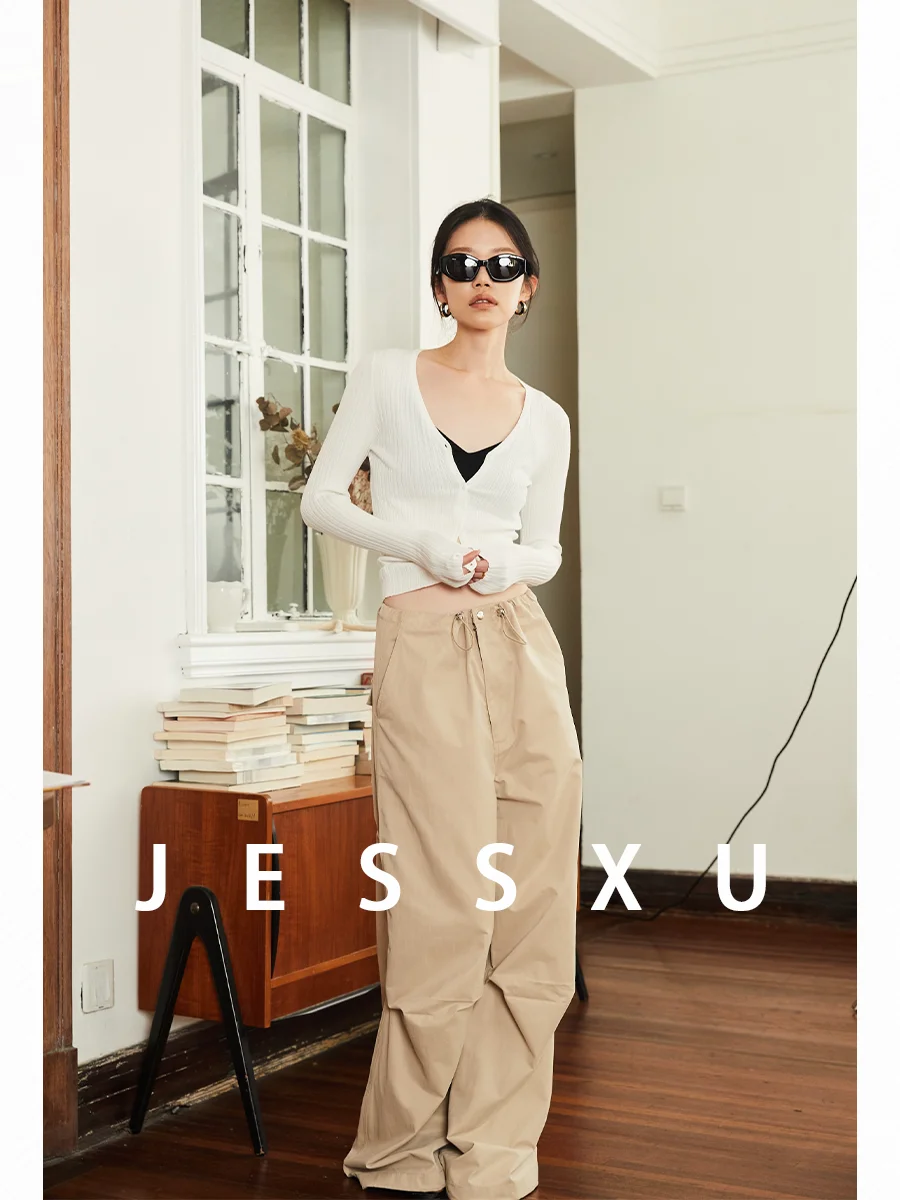 

Элитные винтажные американские рабочие брюки с широкими штанинами, стройнящие, высокий силуэт, цвет хаки, для повседневной носки, тонкая талия...