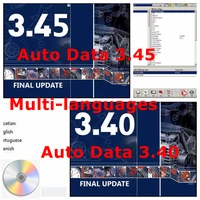 2025 Hot Auto Repair Software AUTO DATA 3.45 Diagramas de cableado datos con instalación de vídeo AutoData 3.40 Unidad USB de CD en varios idiomas