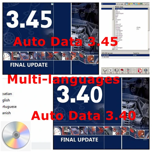 Imagen 1 del producto 2025 Hot Auto Repair Software AUTO DATA 3.45 Diagramas de cableado datos con instalación de vídeo AutoData 3.40 Unidad USB de CD en varios idiomas