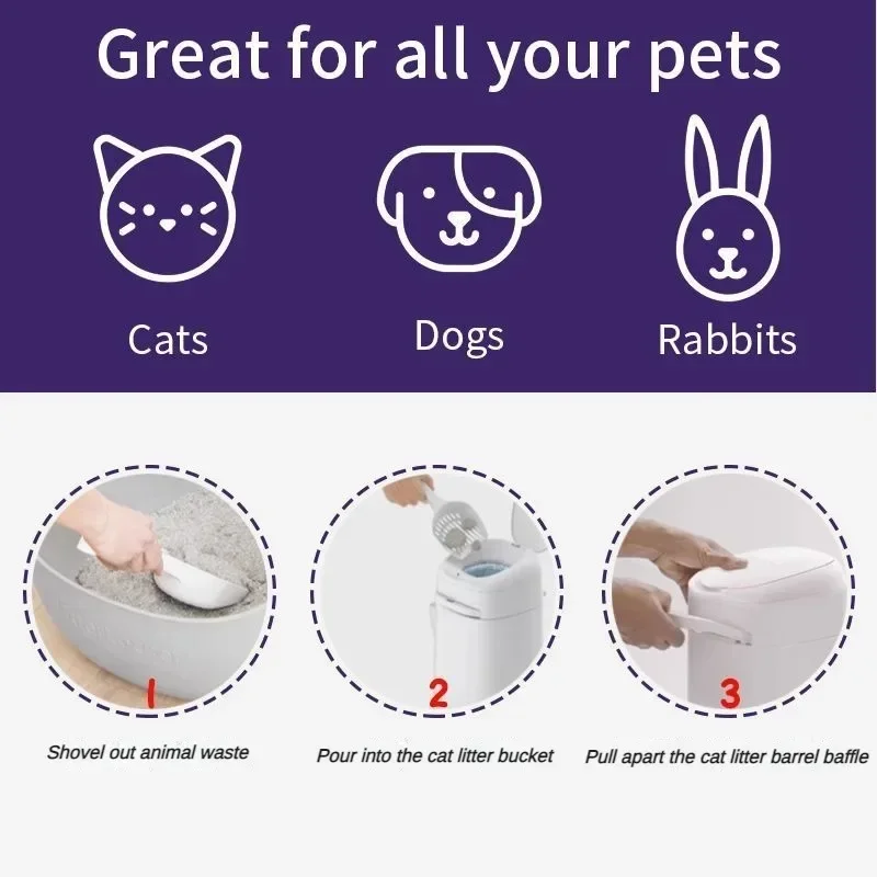 LitterLocker Cat Litter Box Garbage Bags Cats Toilet Deodorization Trash Bag Green Sterilization Replenishment Box Pet Products