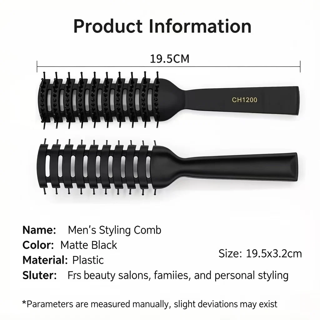 Plastic wide-tooth comb hair comb scalp massage plastic comb men's slick back curly hair comb hair care gift