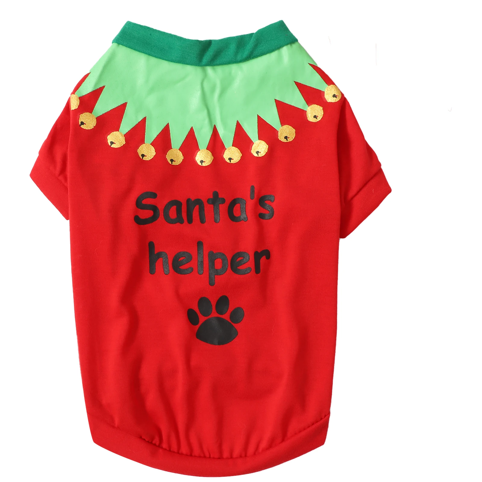 Camisa con tema navideño para cachorros, ropa de una pieza de manga corta para perros, Festival, Gog, ropa de vestir para perros pequeños y mediados de invierno