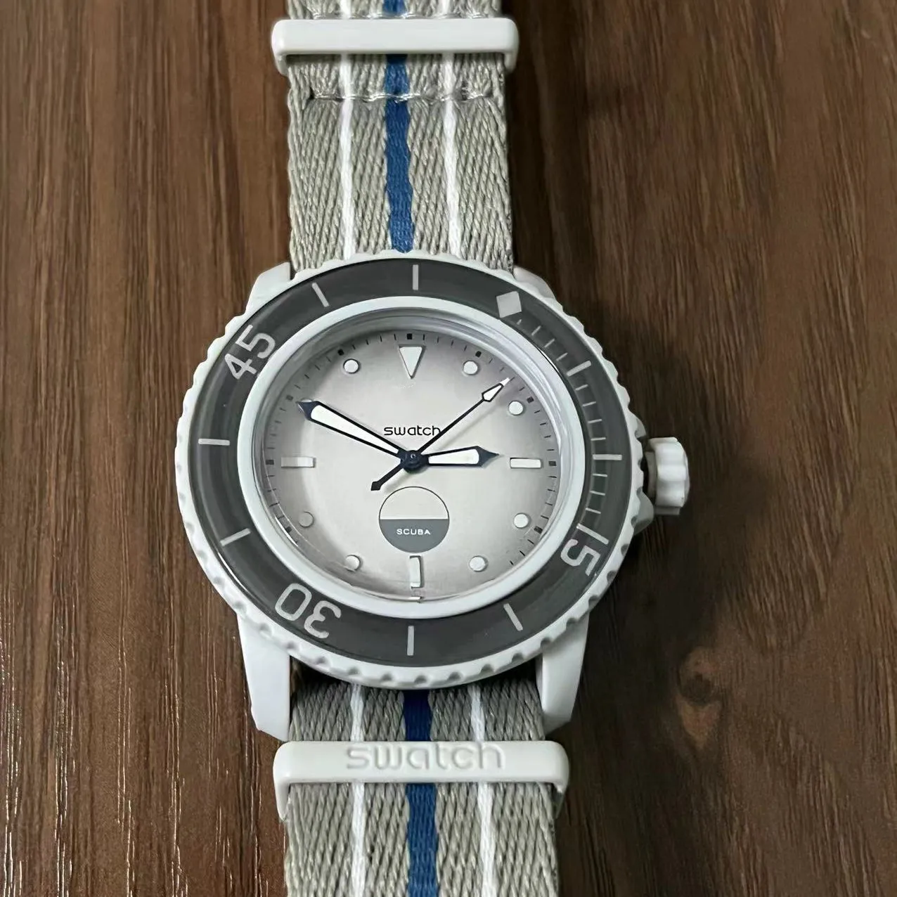 Quartz Watch for Men's Nylon Braided Strap Waterproof Luminous Sports with Chronograph Fashion Wristwatch Male