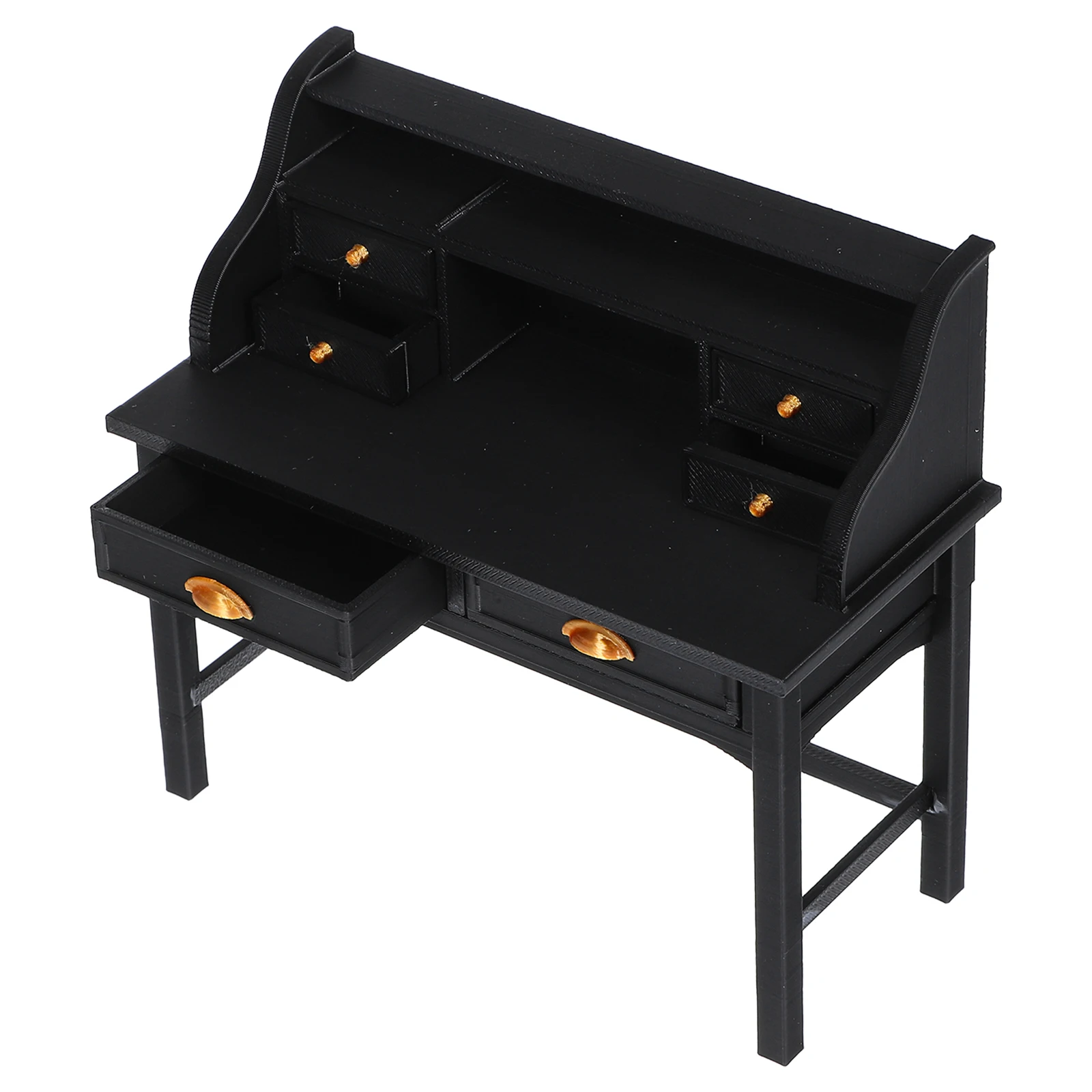 Mini Möbel Puppenhaus Wohnzimmer Vintage Miniatur Schreibtisch Spielzeug für Tisch Modell Miniaturen