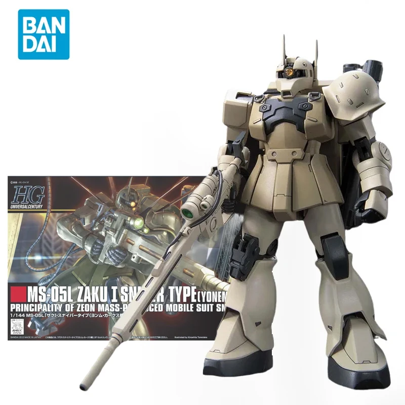 

Bandai Original Anime GUNDAM Model HGUC 137 1/144 MS-05L ZAKU 1 SNIPER TYPE YONEM KIRKS Action Figure Toys Gifts for Children