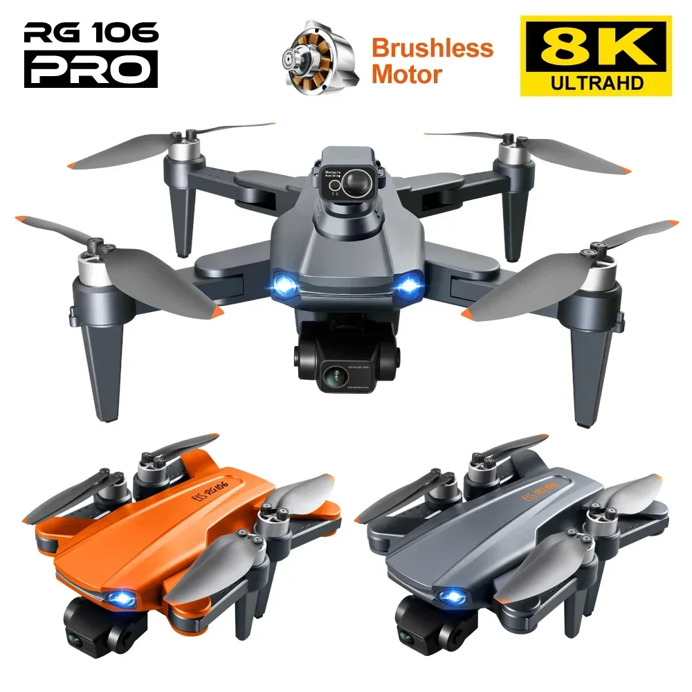 New HOT RG106 & RG106Pro Drone 3 Axis 8K HD Dual Camera Drones 5G GPS Brushless Obstacle Avoidance Remote Control Dron Toys 3KM