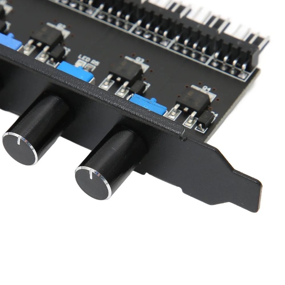 Practical 4 Knob Design PC Fan Hub 8 Channels 72W Fan Speed Controller Cooling Fan Controller HDD Cooling