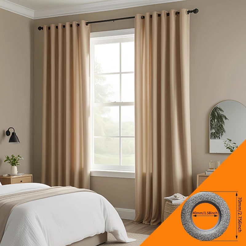 قطعتان من ستائر التعتيم الفاخرة لغرفة النوم وغرفة المعيشة ستارة أمريكية فرنسية