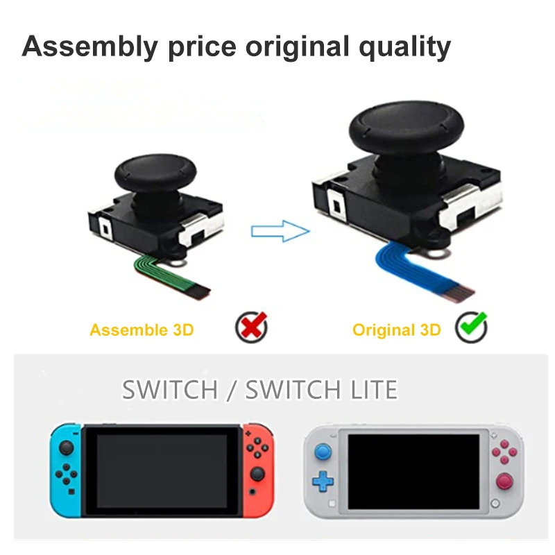 New 3D Analog Joystick Thumb Sticks Sensor Replacements For Switch & Lite & Oled Controller