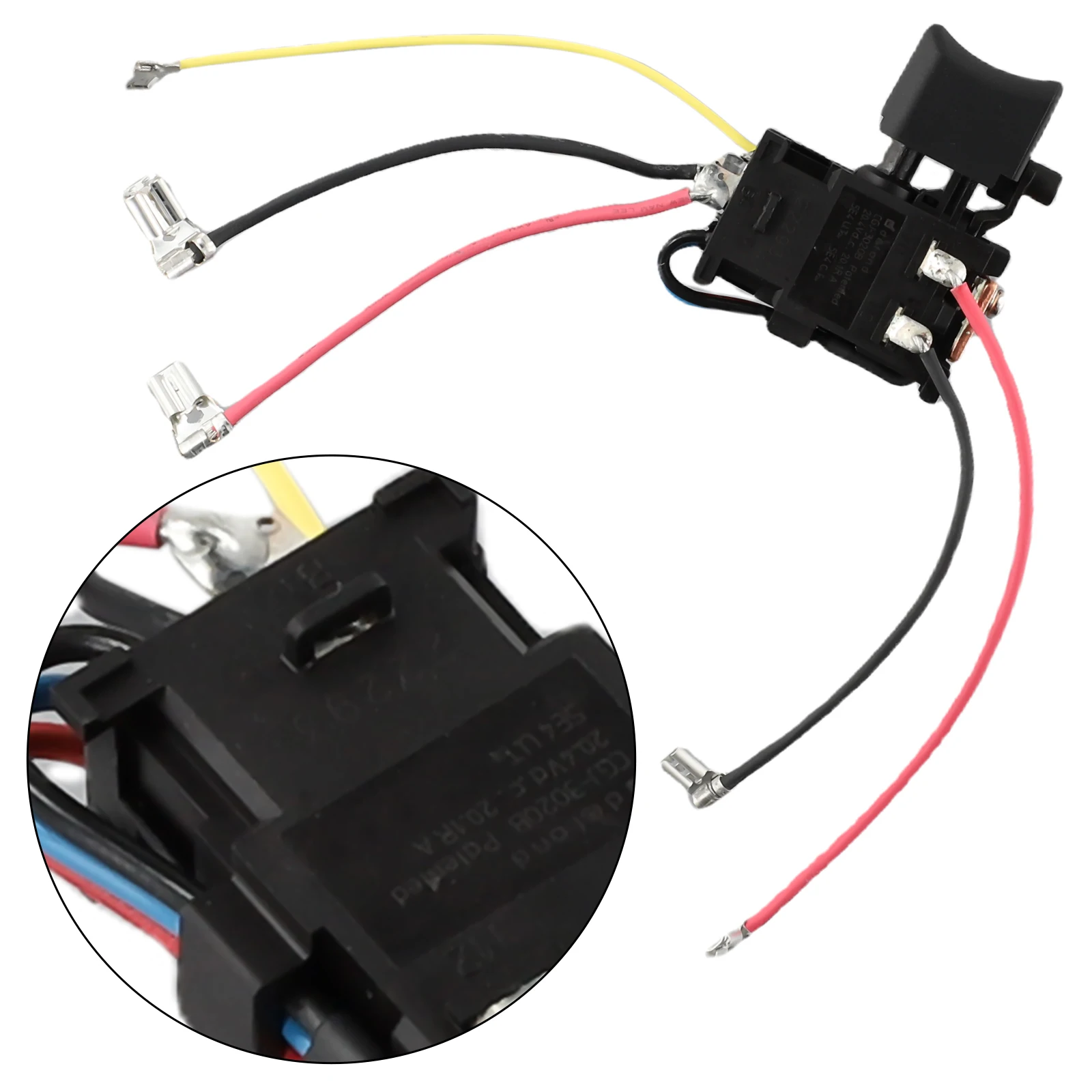 7.2 V - 24 V Tools Drill Trigger Switch Convenient and Adjustable Speed Drill Switch 16A Maximum Current 72 V 24 V Voltage