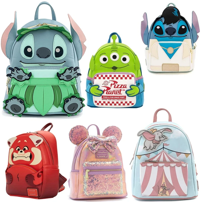 

Disney Kids Backpack Kwaii Stitch Pattern Shoulder Bag Fashoin High Quality Cartoon Children's Schoolbag Backpack Waterproof Bag