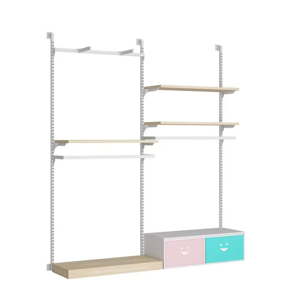 의류 매장 진열대 이중 행거 어린이 의류용 벽걸이형 엄마와 아기 선반 슈퍼마켓용