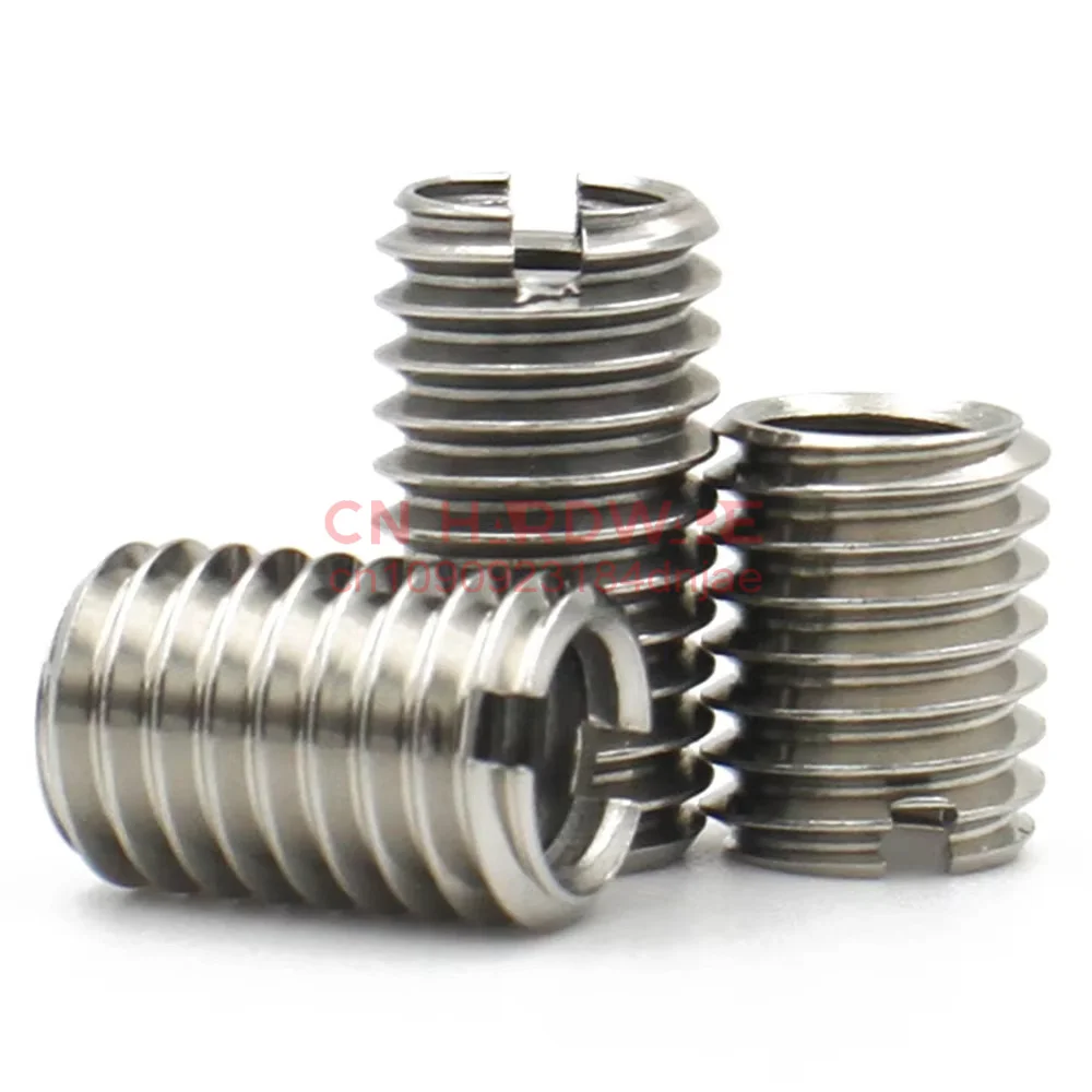 M2 - M16 Self Tapping Thread Insert Self Tapping Screw Bushing Slotted Type Thread Repair Inset