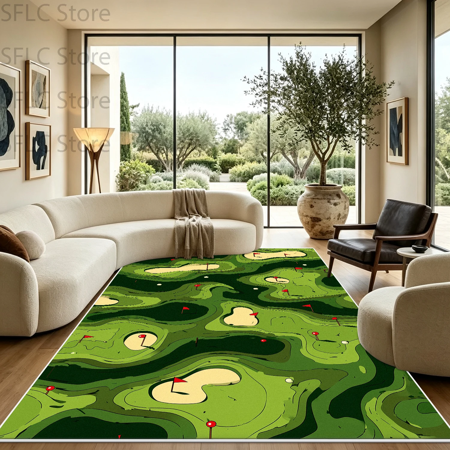 Printed Rug Abstract - Alfombra decorativa para el salón con