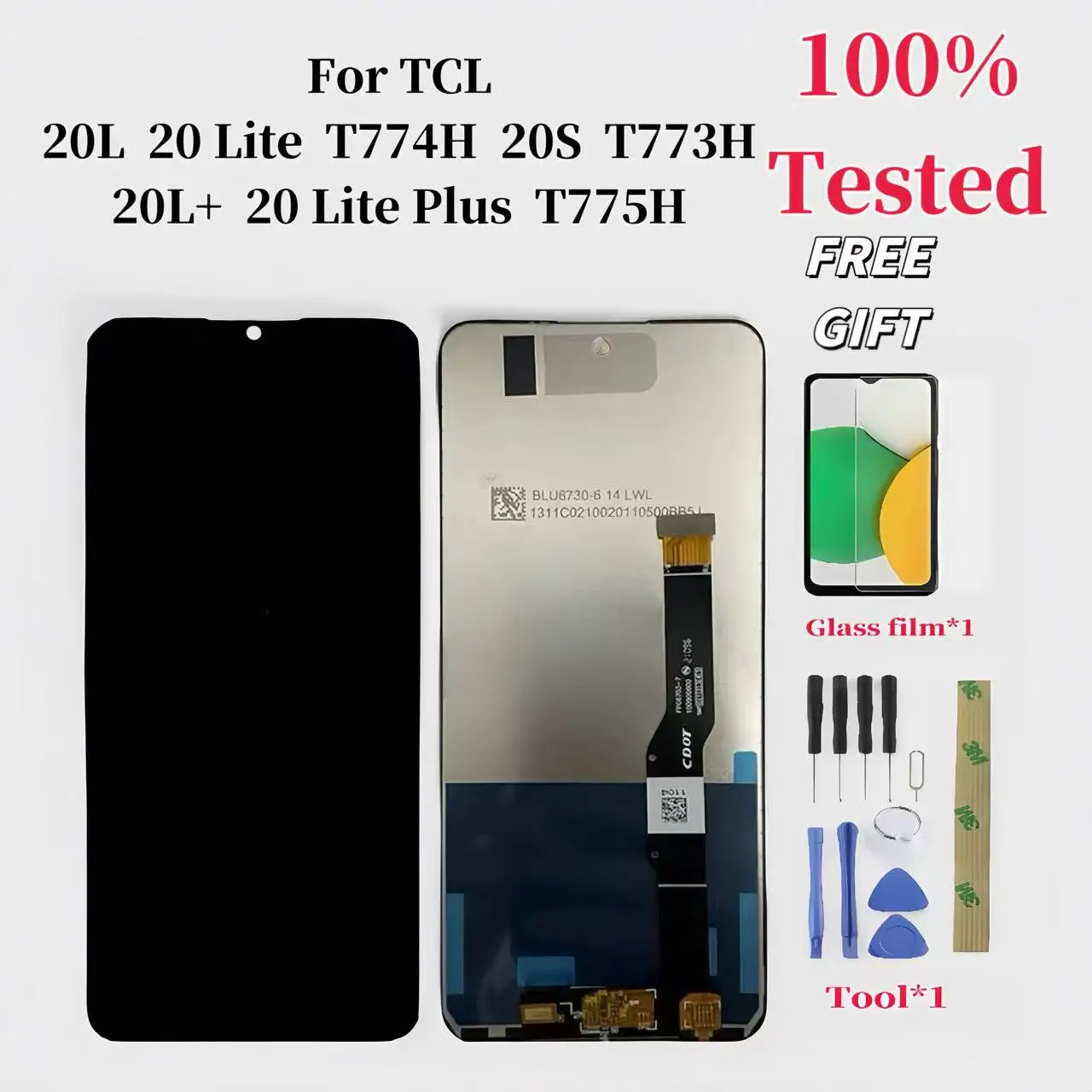 Pantalla LCD Pop para TCL 20L + T775h T775b Digitalizador de Pantalla táctil para TCL 20L 20 Lite T774h T774b LCD TCL 20s T773h T773