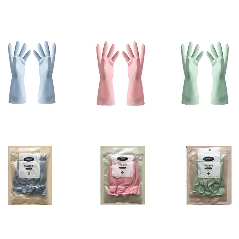 

Dishwashing Gloves Rubber Waterproof Thin For Kitchen Cleaning Long Hand Protection Anti-Slip Odorless Lightweight