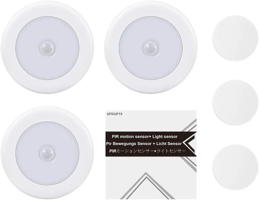 

Led Motion Sensor Night Light Wireless Infrared Auto Off For Bedroom Closet Cabinet Stairway Indoor Use White