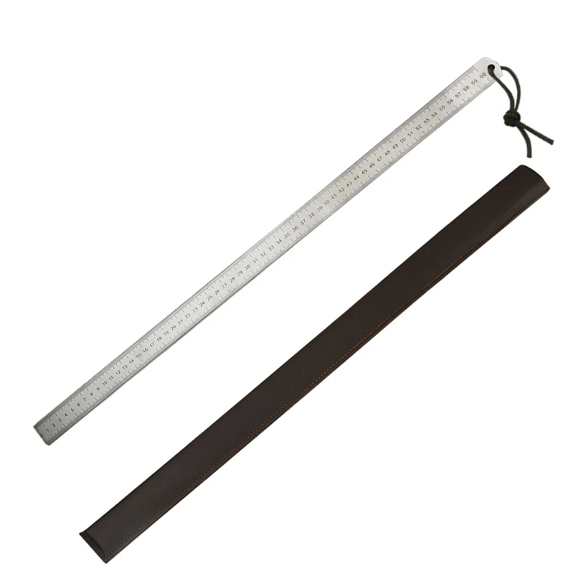 

Steel Rule 5mm Thickness Metal Rulers Tool Not Slip Grip for Technical Drawing