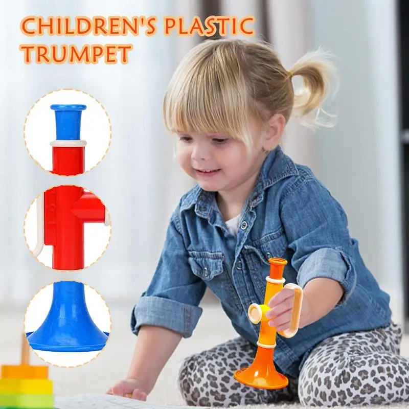 Trompeta de juguete para niños, instrumentos musicales, creador de ruido para fiestas de Año Nuevo, eventos para niños, favores de fiesta, clase de música, escenario