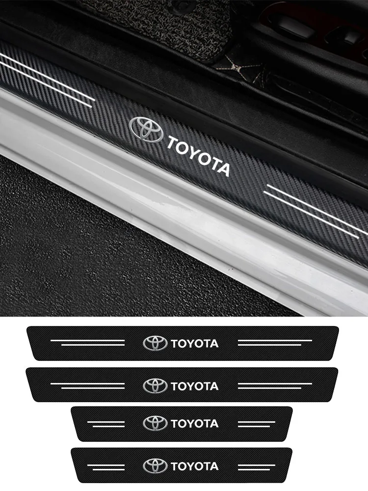 

Car Door Sill Trunk Stickers Accessories For Toyota Rav4 CHR Yaris Prius Avensis Corolla Camry Highlander GR 86 Car