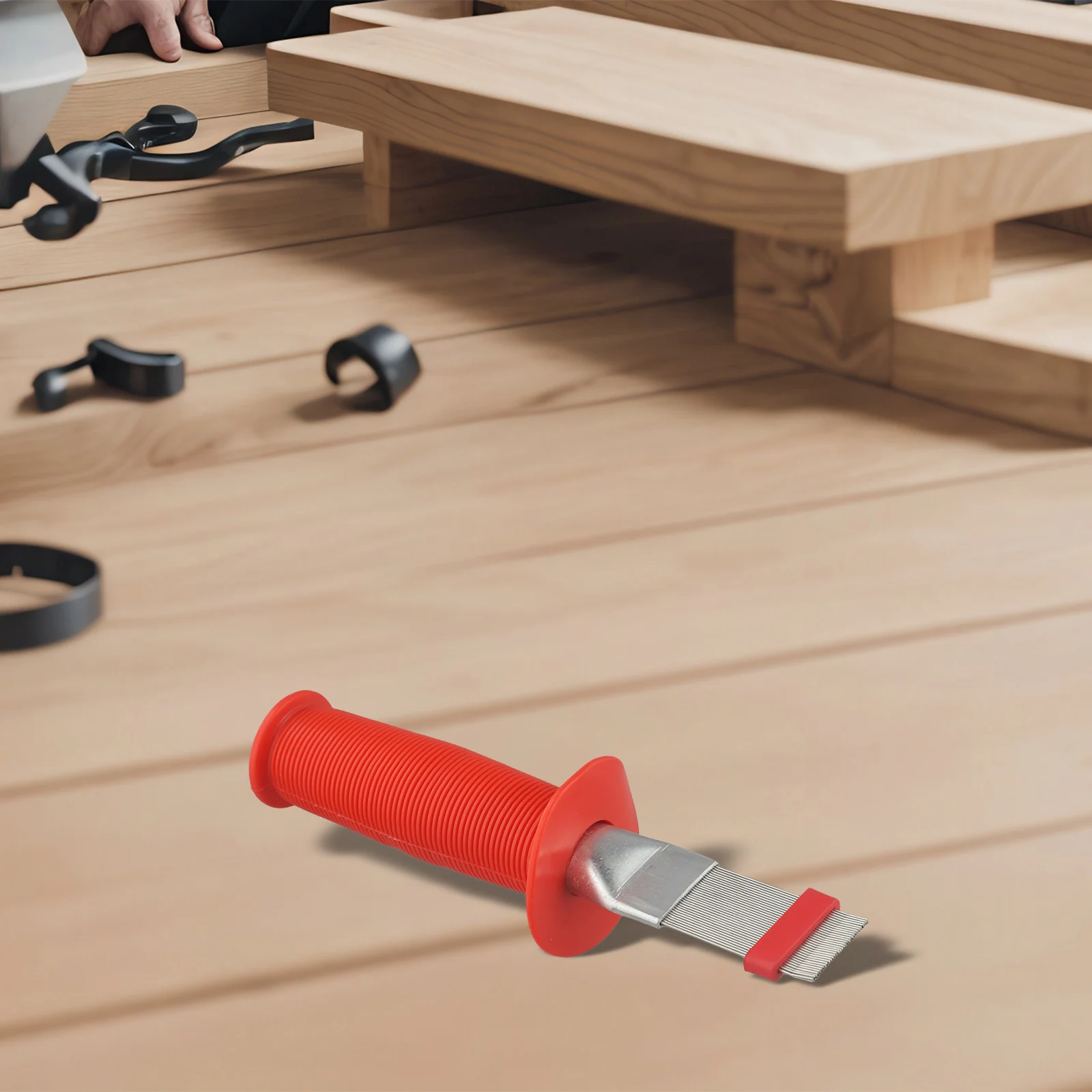 أداة تنظيف الزعانف، مشط زعانف من الفولاذ المقاوم للصدأ، تنظيف فعال وفرز، صيانة تكييف الهواء المنزلي الأحمر #6