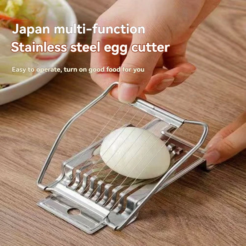 1Pc/Stainless Steel Egg Cutter, Household Kitchen Tool, Creative Multi-Functional Egg Cutter