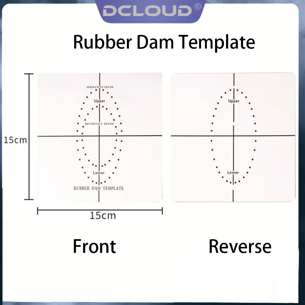 Dcloud แผ่นเจาะรูสำหรับทันตกรรม, เครื่องมือผ่าตัดทันตแพทย์ทันตแพทย์พลาสติกสองด้านจำนวน1ชิ้น