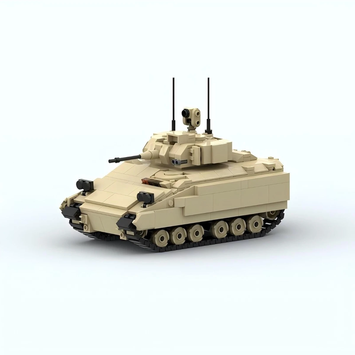 Militärserie Bradleyed M2 Gepanzertes Kampffahrzeug Baustein MOC Kinder-Puzzle-Spielzeug M3A3 Panzermodell DIY Geburtstagsgeschenk für Jungen – Detail 1