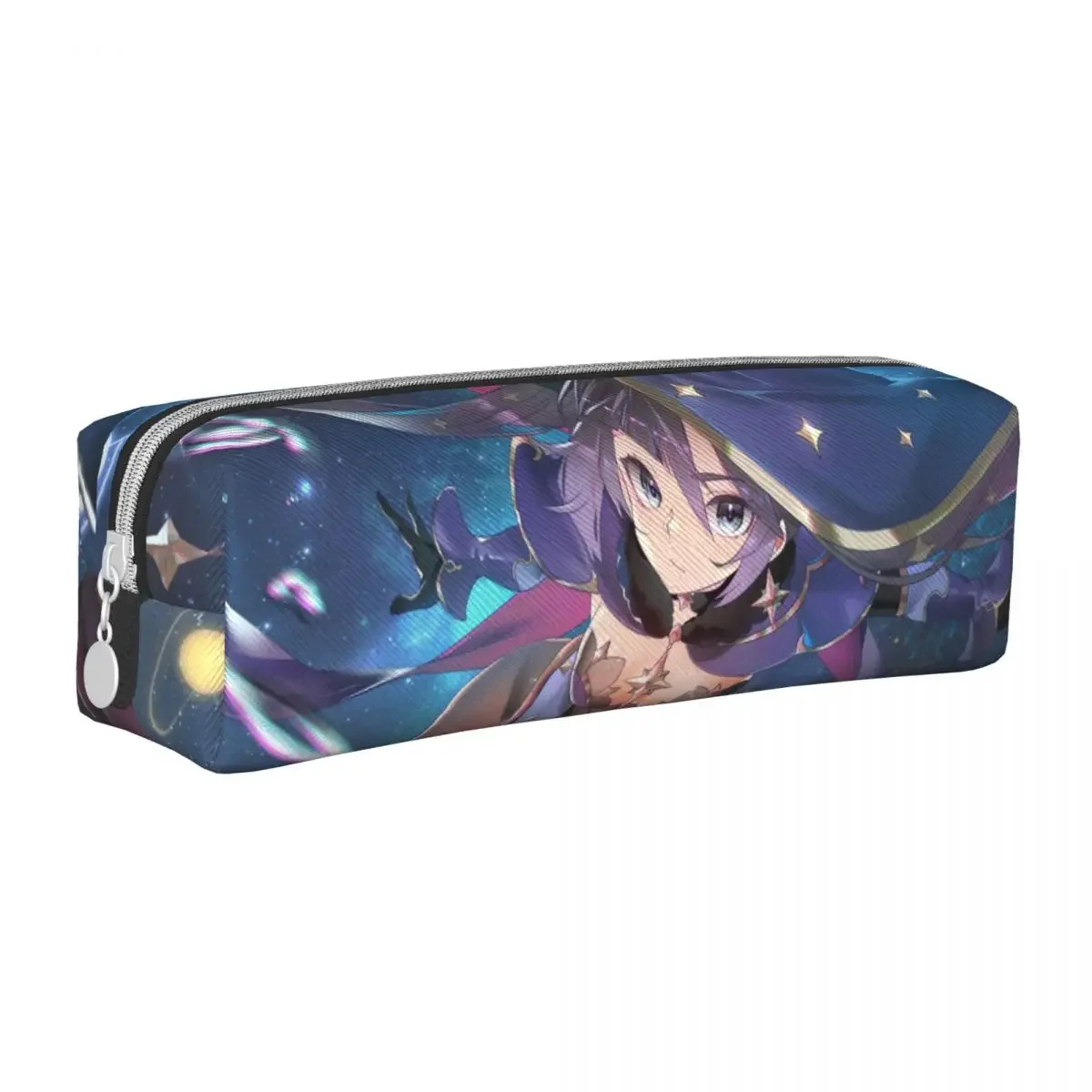 Mona Genshin Impact Anime Girl Pencil Cases Video Games Pen Bags Girls Boys Big Capacity Office Gifts Pencilcases