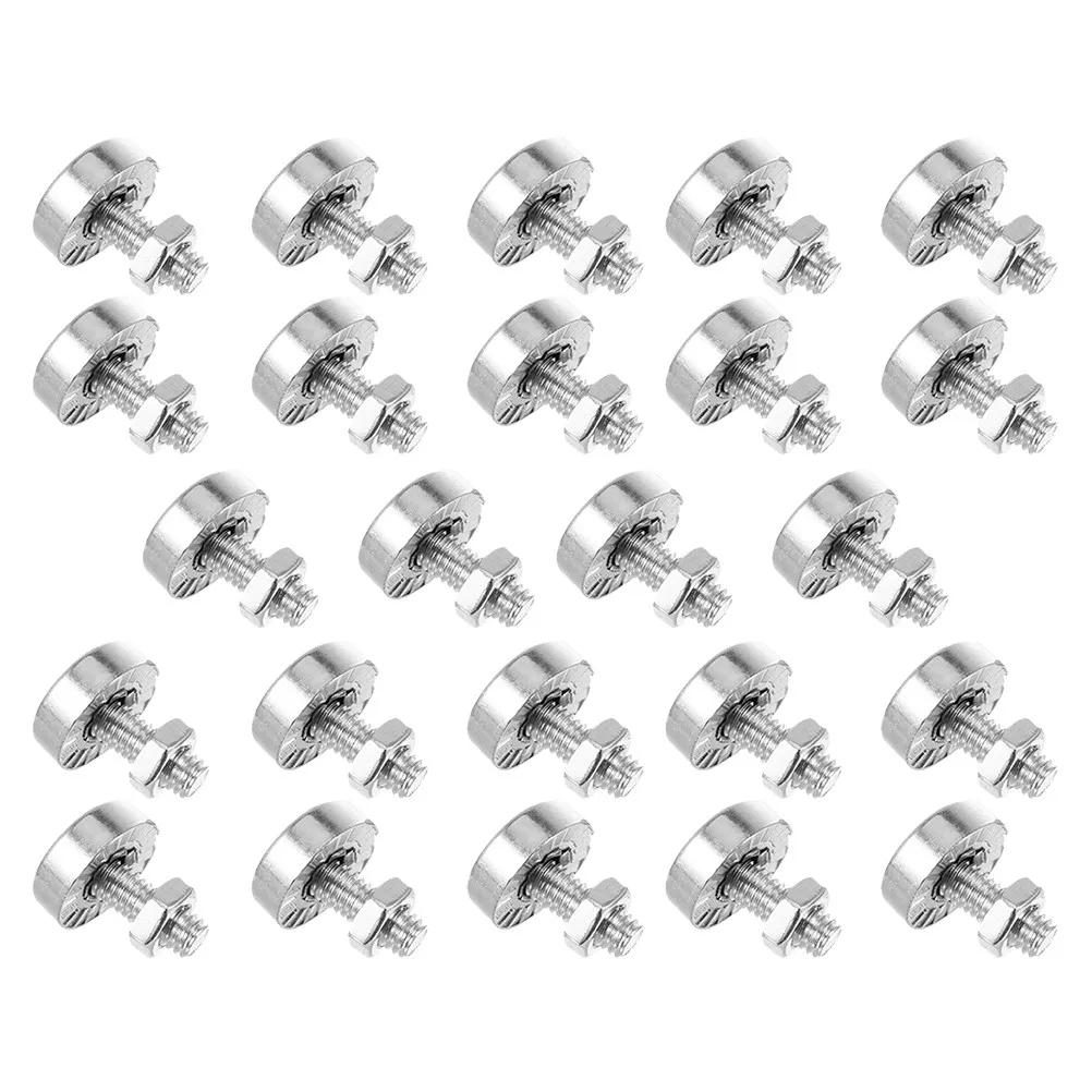 6Pairs Zinc Alloy License Plate Screws Heavy Duty Rust Resistant Fasteners for Car License Frames Safe Rounded Edge Anti Slip