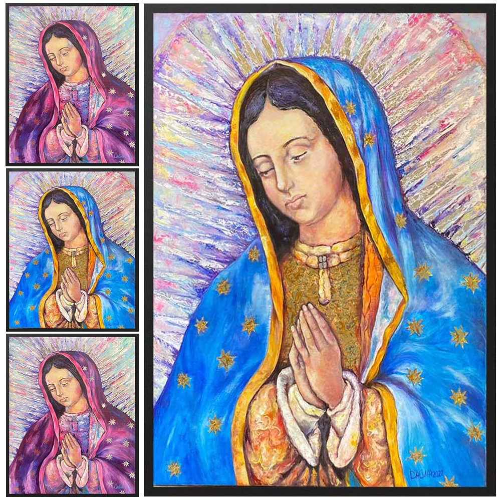 Vintage The Virgin Mary Christianity Religion Prints Wall Pictures For Church Room Poster Wall Art Canvas Painting Unframed