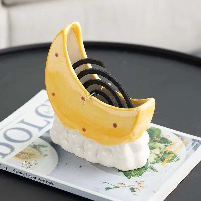 

LTT creative mosquito coil box rack ceramic indoor household anti-scalding simple mosquito coil stove