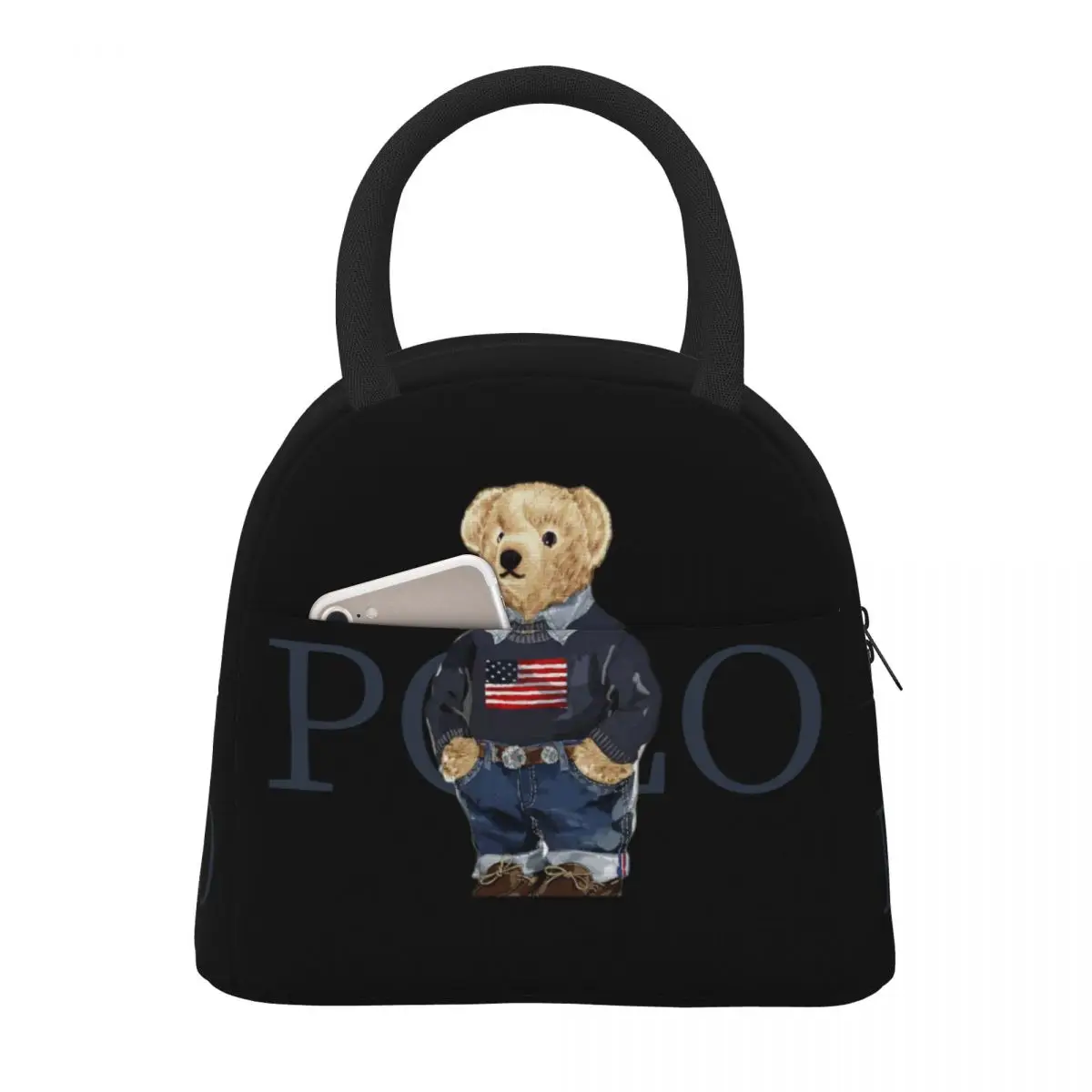 Ralph Bear Large Insulated Lunch Bags Thermal Bag Lunch Container Leakproof Tote Lunch Box Food Storage Bags Office Travel