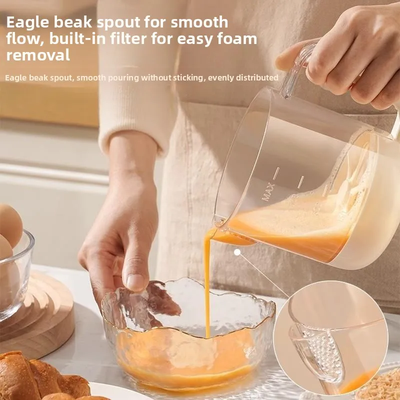 سعة كبيرة دليل خافق البيض خفقت Cr وضرب البيض أداة المطبخ للخبز والطبخ كوب بيض متعدد الوظائف #2