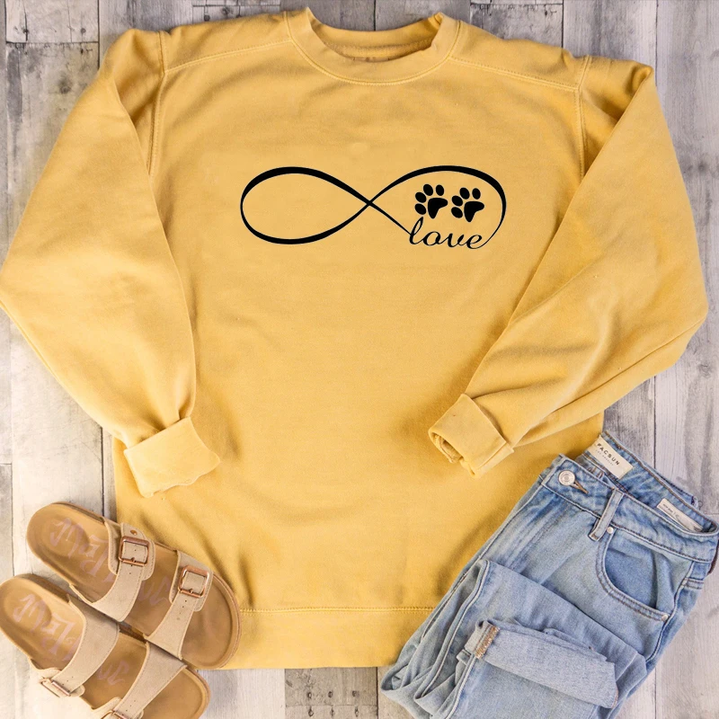 

Women Fashion Hoodies Grunge Tumblr Pullovers Dog Mom Lover Warmer Cute Vintage Sweatshirts Tops Love Paw Graphic